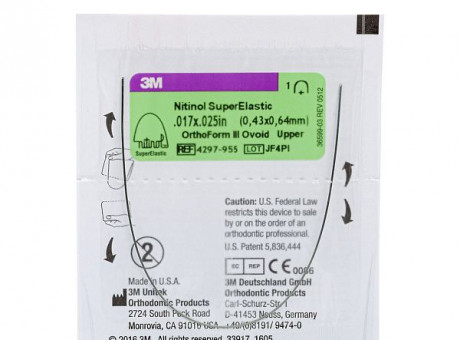 Дуга нитиноловая Unitek Super Elastic .018 ВЧ  ФIII 3М